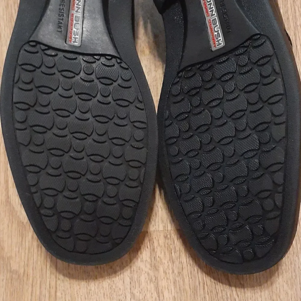 Nunn Bush Men's Dynamic‎ Comfort Black Leather Slip On Shoes Size 9.5M